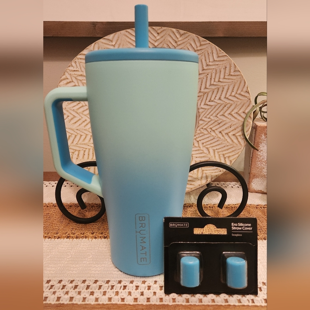 Brumate SEAGLASS 30oz Era Tumbler LIMITED EDITION w/2 Straw Covers